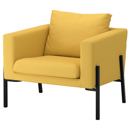 Armchair KOALA Golden-yellow, black