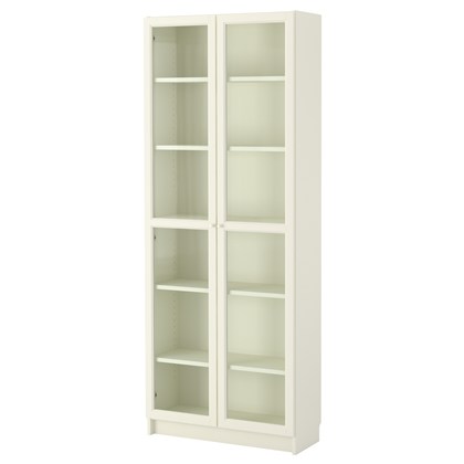 BILL GATES Bookcase with glass door White