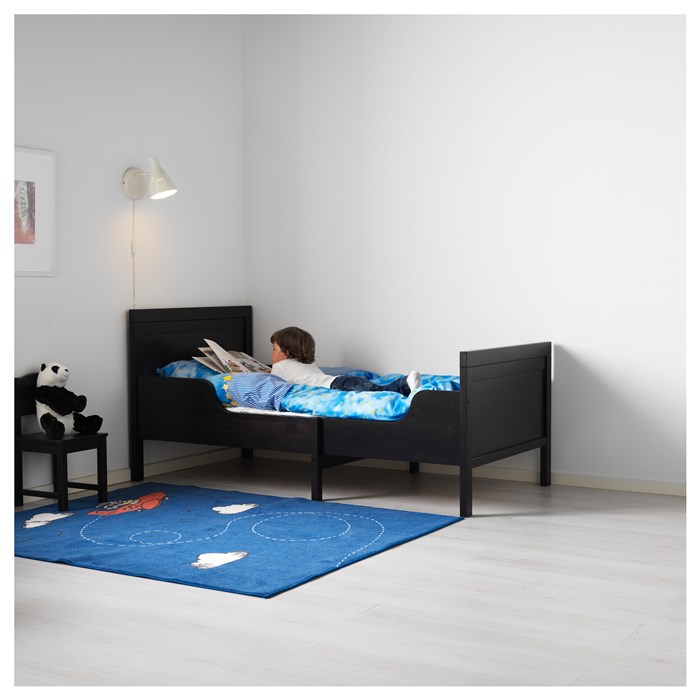 With slatted bed base, Black-brown
