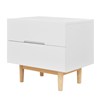 White, 2 drawers