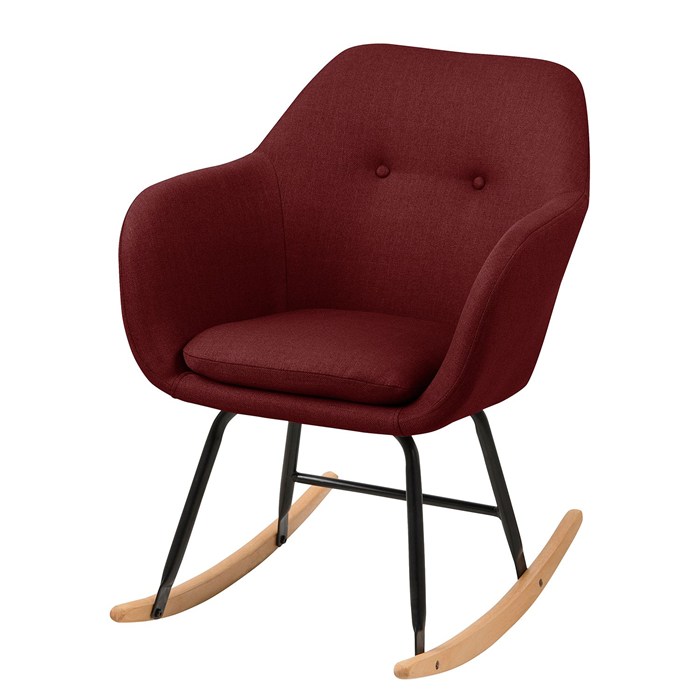 Woven fabric, solid beech, dark red