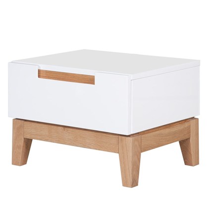 COWEDY nightstand White / Oak, 1 drawer