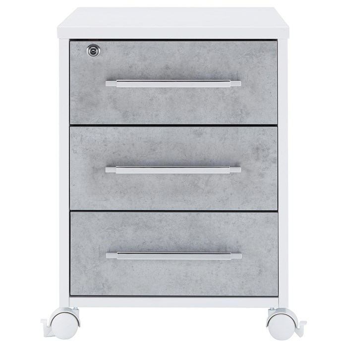 White and grey - 3 drawers