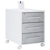 White and grey - 3 drawers