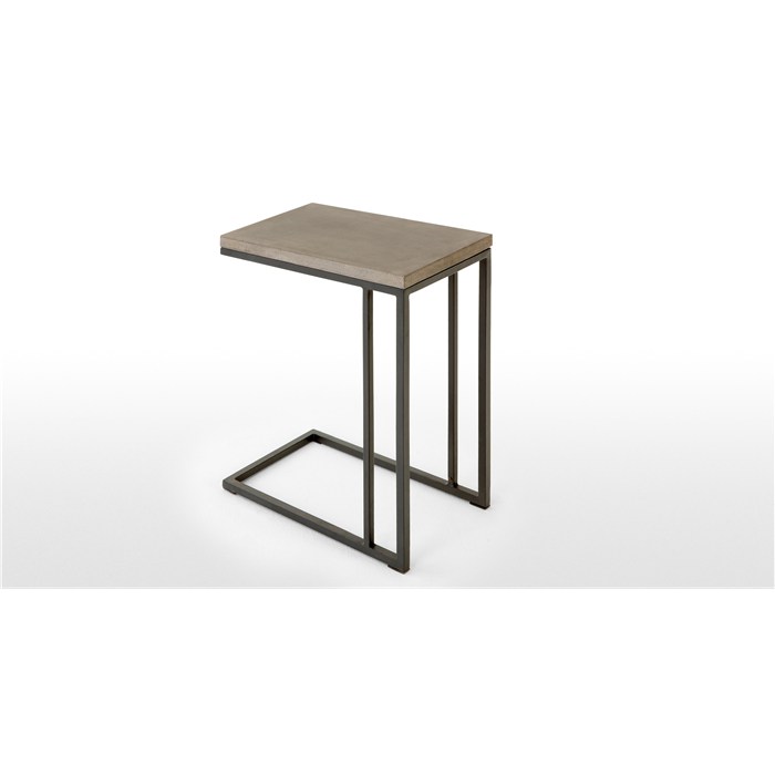 Edson Garden Side Table Cement And Metal Lounging Relaxing