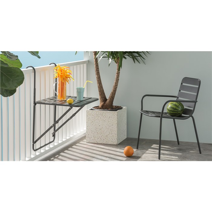 tice wall hung dining table grey - outdoor organizing