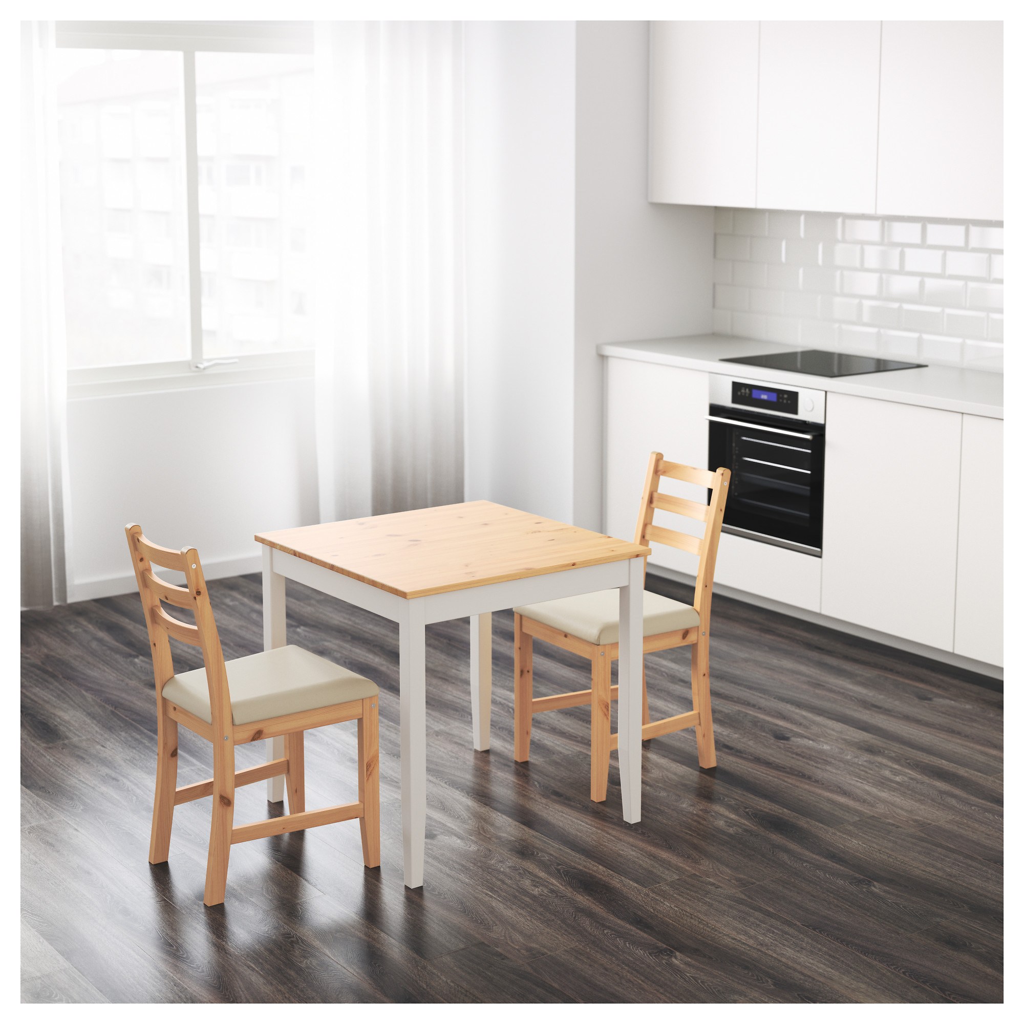 LERHAMN 2 seats table Light antique stain, white stain Dining tables