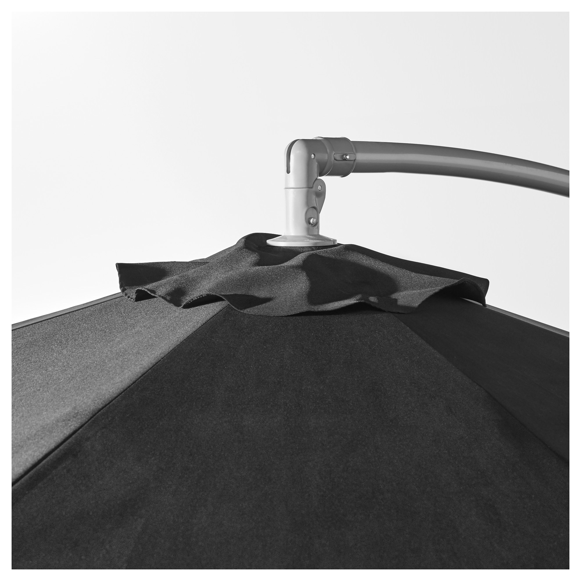 KARLSO AND SVARTO hanging umbrella with base Black Umbrellas