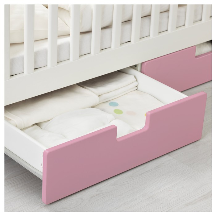 White frame - pink drawers