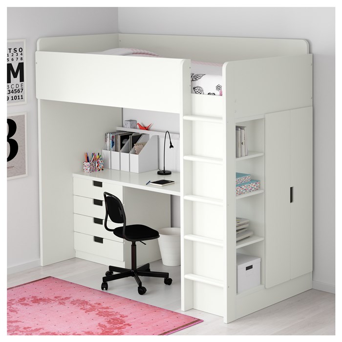White frame - white drawers and doors