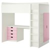 White frame - pink drawers and doors