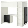 White frame - black drawers and doors