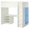 White frame - blue shelves and doors