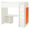 White frame - orange shelves and doors