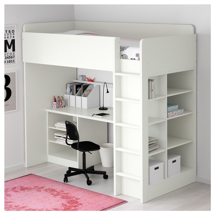 White frame and shelves