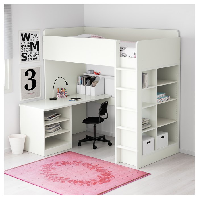 Stuva High Sleeper 58 Off, Loft Bed With Bookcase And Desk Ikea