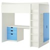 White frame - blue drawers and doors