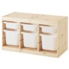 Light white stained pine - white boxes