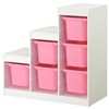 White frame - pink boxes