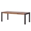Solid wood, 1 expandable table, 2 dining chairs and 1 bench