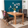 Solid beech, 1 dining table & 4 upholstered chairs
