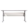 Adjustable height, tabletop & frame in gray