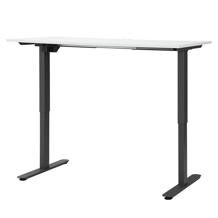 Adjustable height, tabletop in white, frame in black