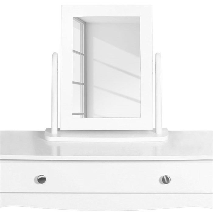 Dressing table with mirror, white
