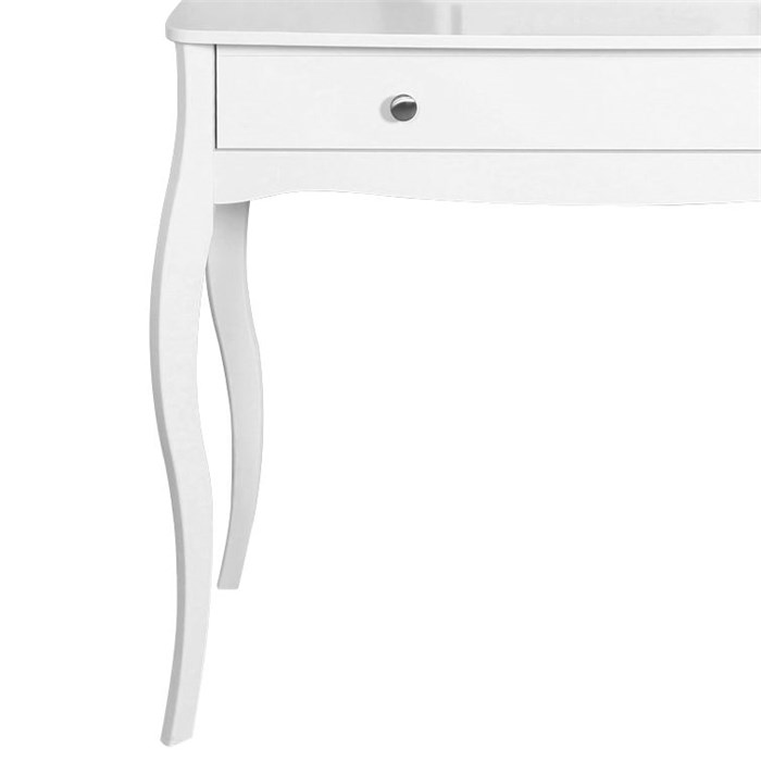 Dressing table with mirror, white