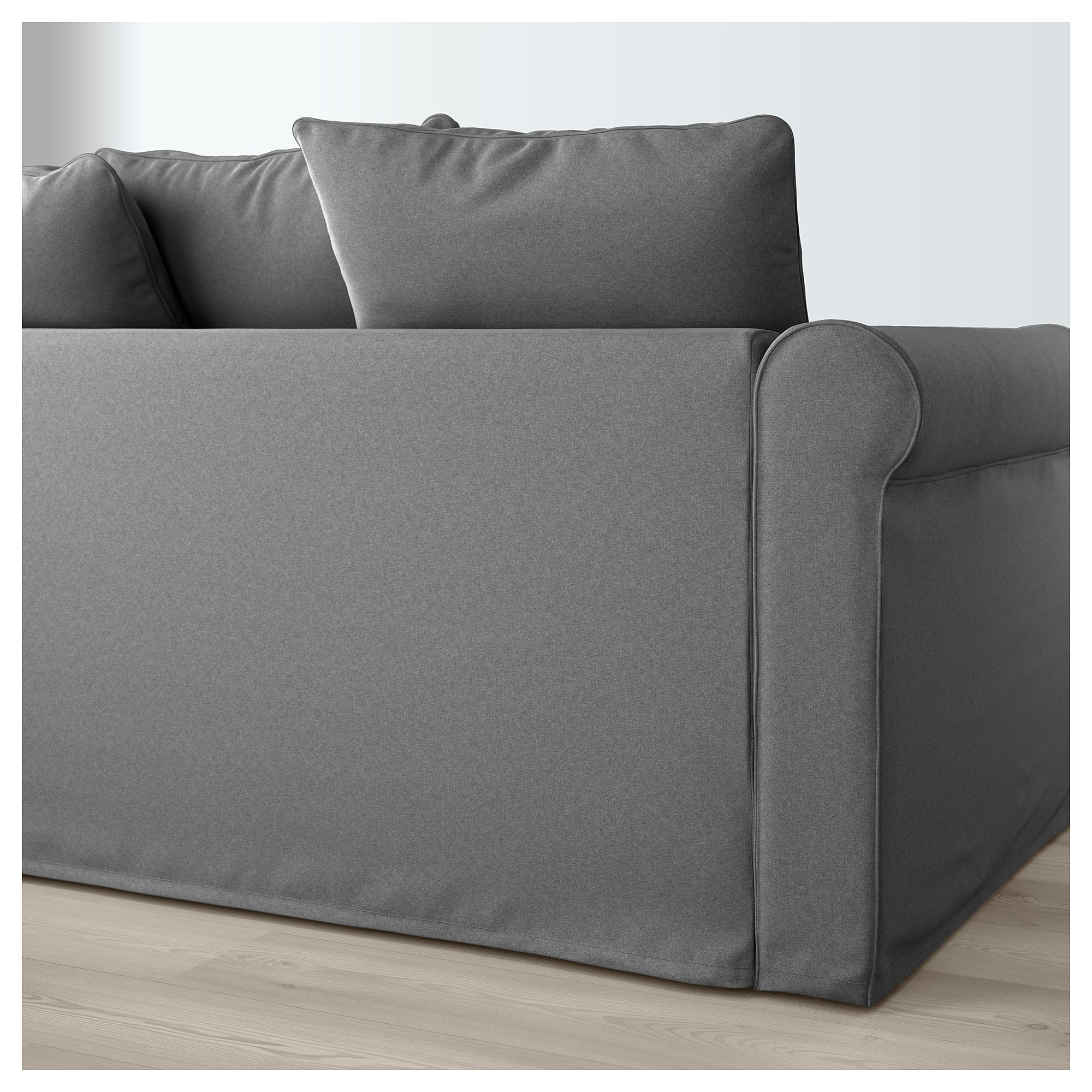 GRONLID Sectional sofa, 5seat corner Gray color, solid wood frame