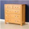 5-drawers dresser, natural brown