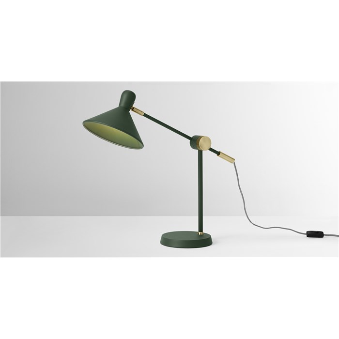 OGILVY Table Lamp Green & Antique Brass - Table lamps - Furniture