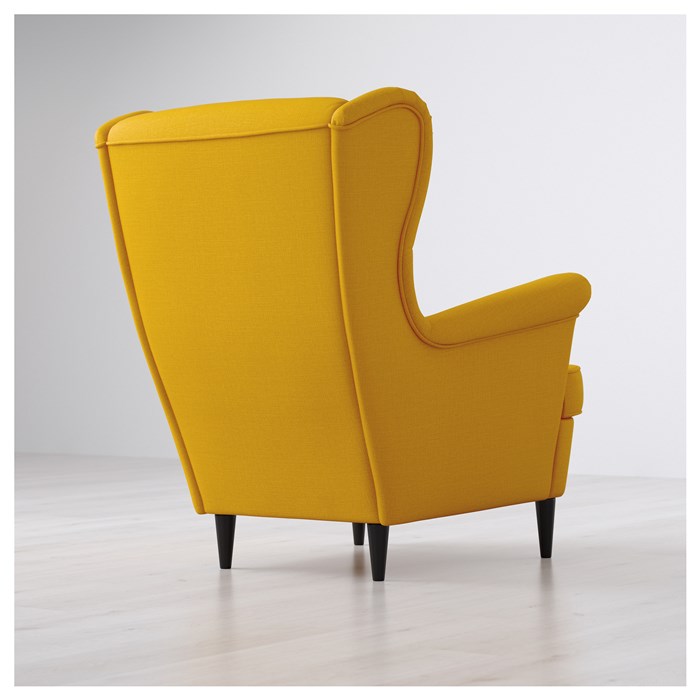 Skiftebo yellow, polyester, Solid wood