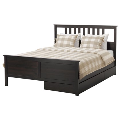 HEMNES Bed frame with 2 storage boxes