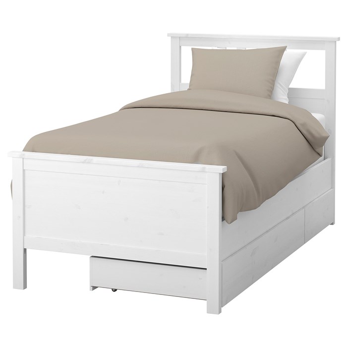 HEMNES Bed frame with 2 storage boxes White stain, Espevär, Twin - Beds  with storage - Furniture factories, suppliers, manufacturers in Asia,  Vietnam - CAINVER