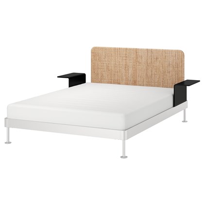 DELAKTIG Bed frame/headboard/2 side tables