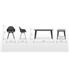 4 Seat Dining Table and 4 Chair set, Concrete Resin Top