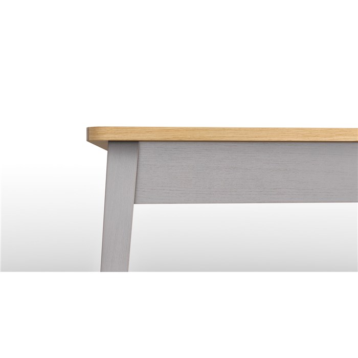 6 Seat Dining Table, Oak and Grey