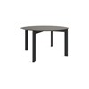 6 Seat Round Dining Table, Concrete and Black