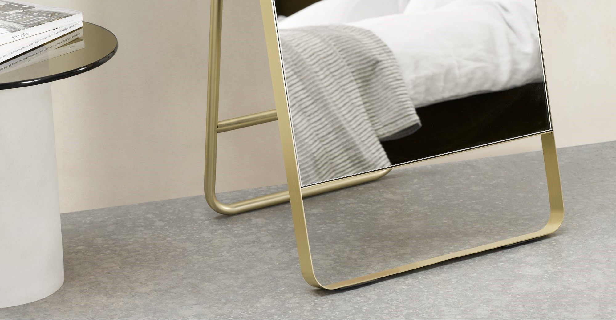 ARLES Freestanding Mirror 48 x 160cm Brushed brass Floor mirrors