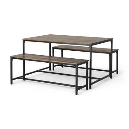 LOMOND Compact Dining Table and Bench Set