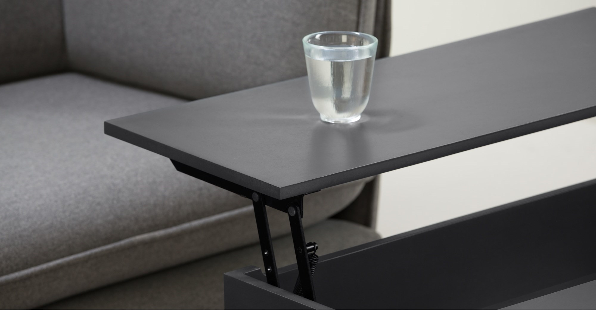 LOMOND Lift Top Coffee Table with Storage Grey and Copper Coffee