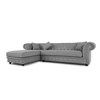 Left Hand Facing Chaise, Pearl Grey