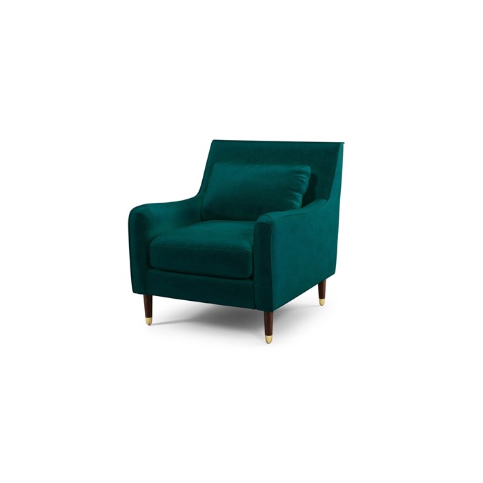 Plush best sale velvet armchair