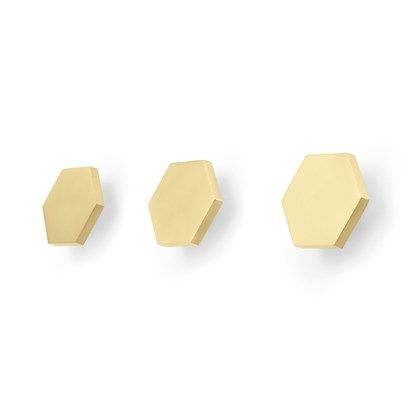 BJORK Set of 3 Hexagon Wall Hooks
