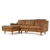Left Hand Facing Chaise Outback Tan Premium Leather