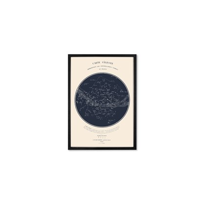 Aster 'Celestial Carte du Ciel Constellation' Framed Print