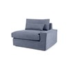 Right Hand Facing Sofa Arm, Washed Blue Cotton