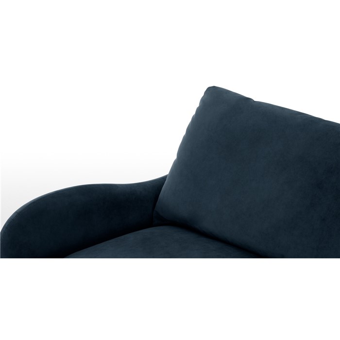 2 Seater Sofa Plush Indigo Velvet