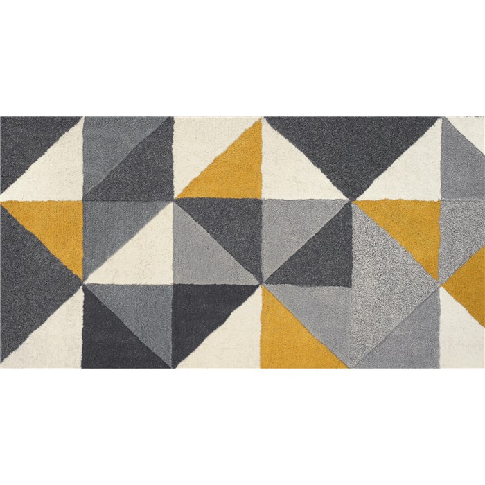 Large 160x230 cm, Mustard and grey